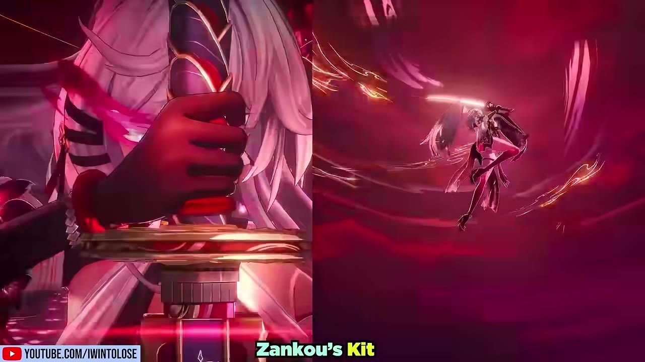Character Zankou slashing with sword surrounded by effects.