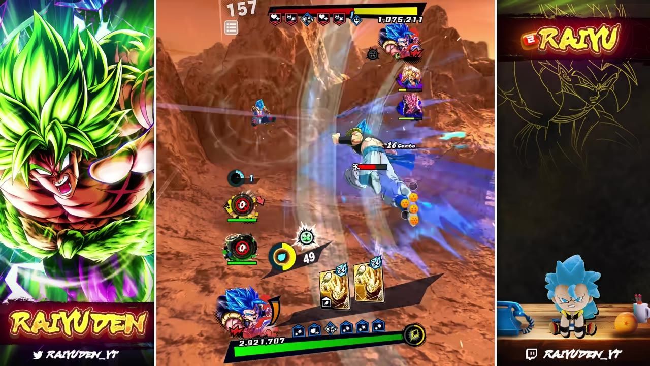 Gogeta performing a vanish maneuver in a PvP battle.