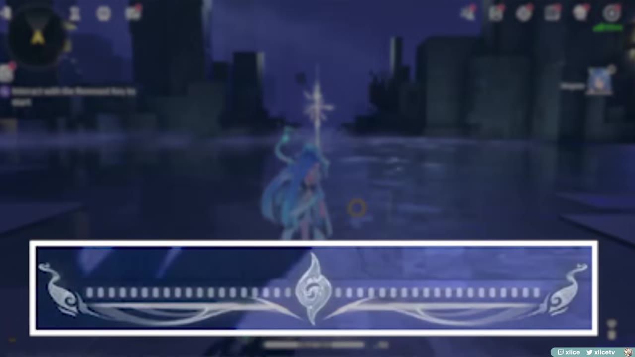 A game interface displaying partially filled bars within a decorative design.