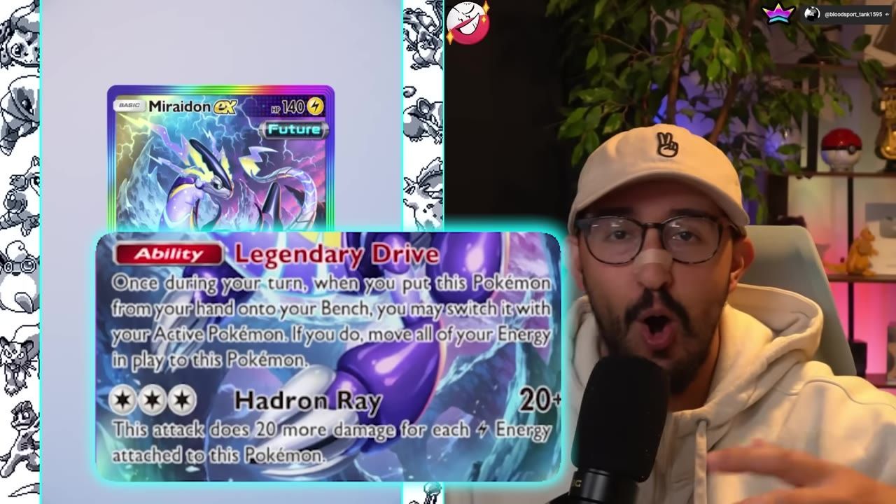 Miraidon EX card, displaying Legendary Drive ability text.