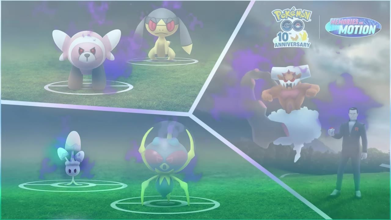 Giovanni battle interface showing Shadow Pokémon and Giovanni.