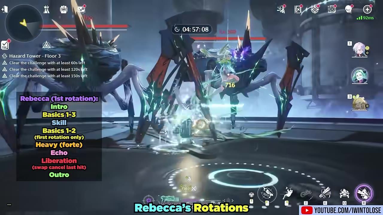 A character performs actions in combat while multiple enemies are visible.