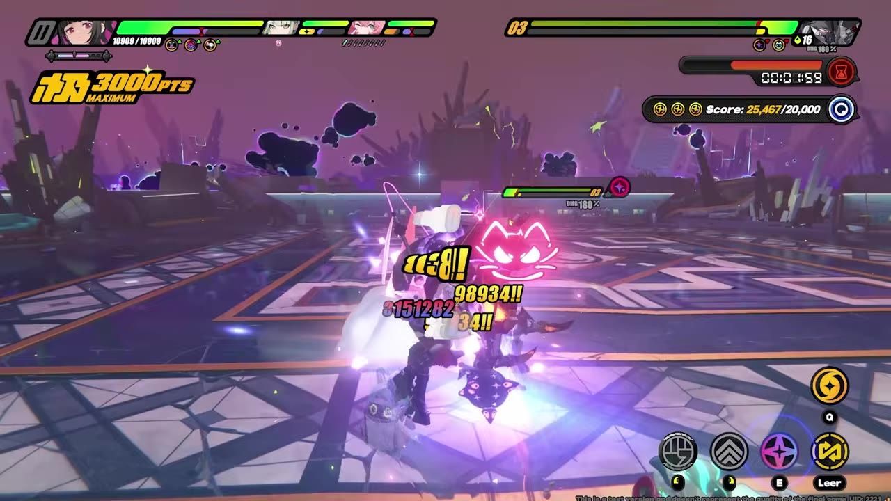 An intense combat scene in a futuristic game arena.