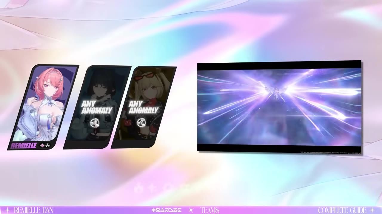 Display showing Ramiel as a team member alongside options showing anomaly agents.