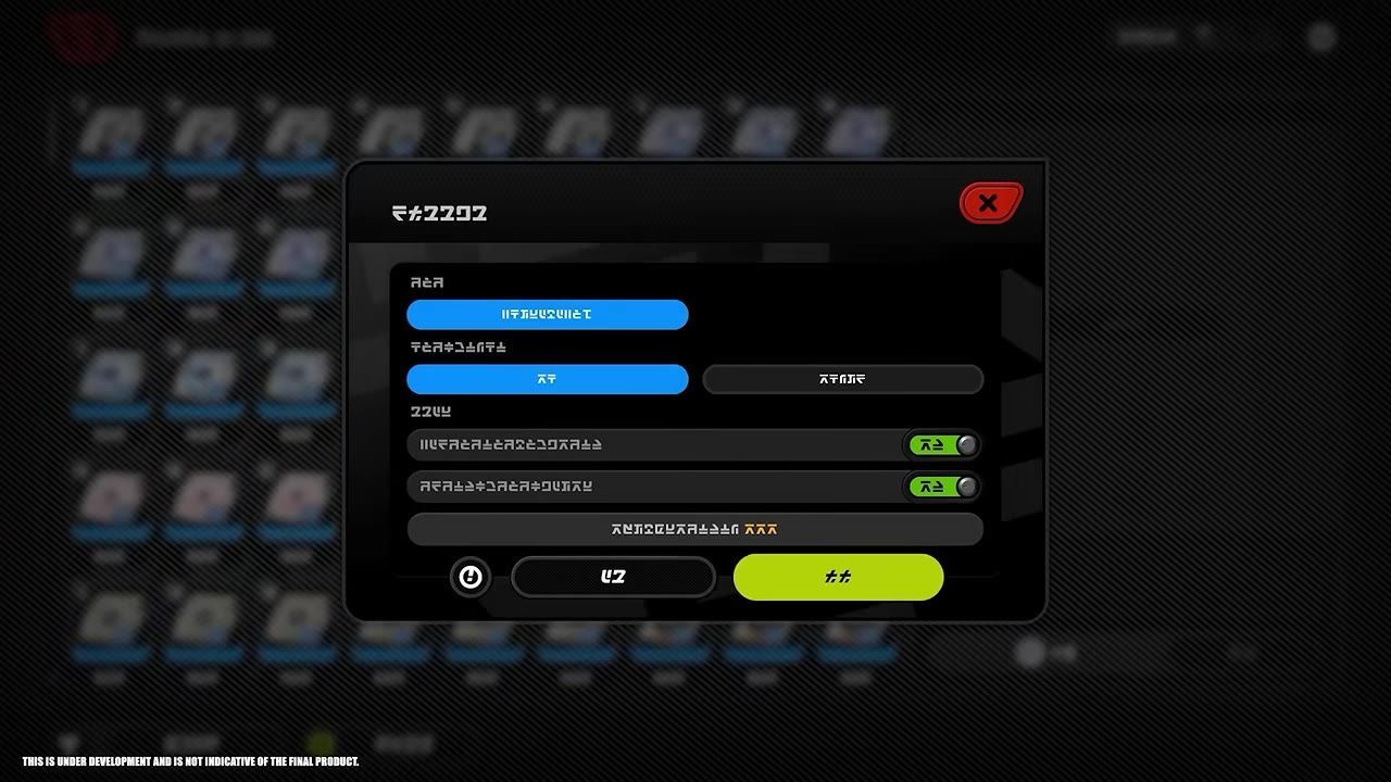 Screen showing a gear optimization and management interface with multiple settings options.