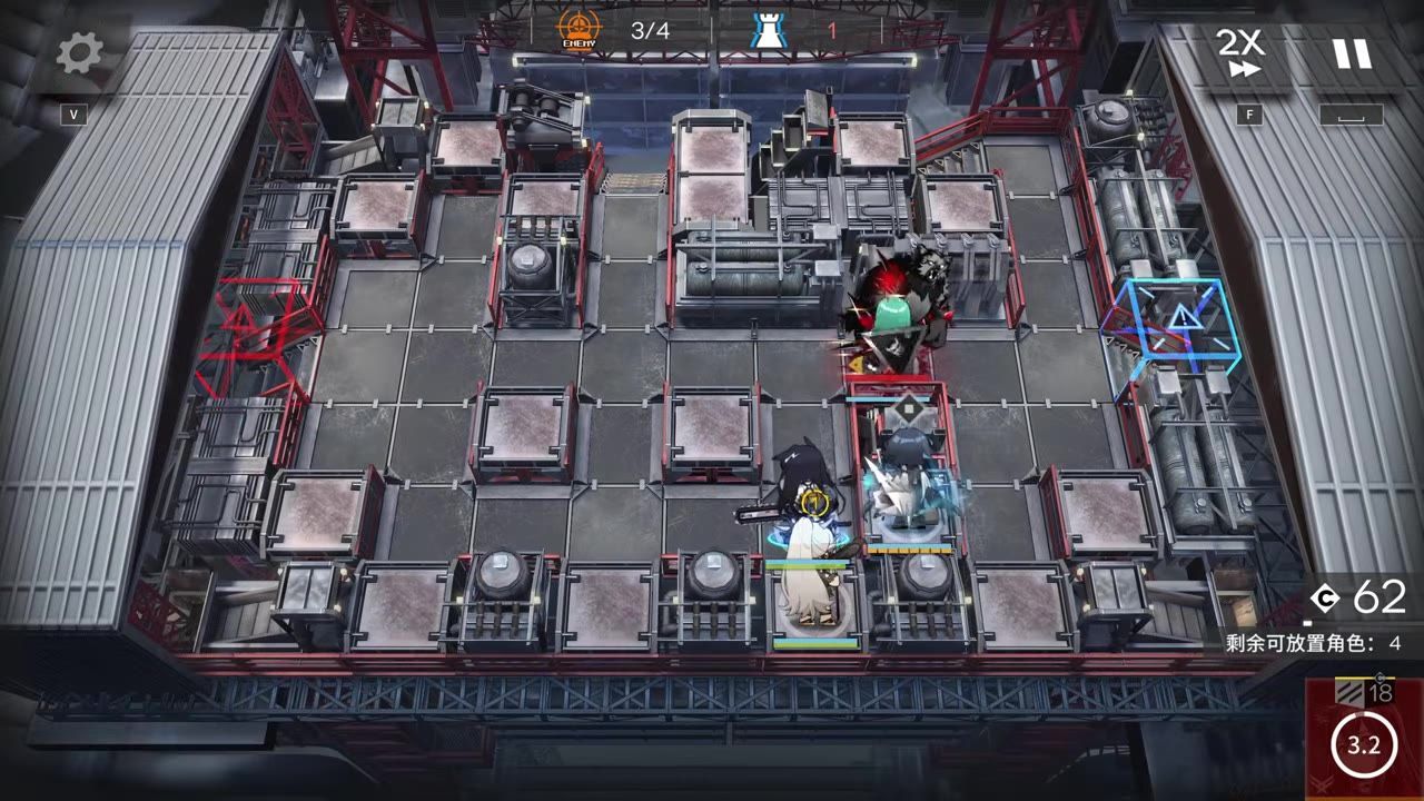 Gameplay scene showing Blaze engaged in combat with a boss enemy on a tactical grid layout.